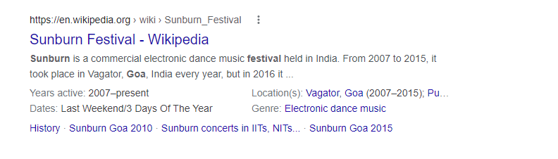 event rich snippets